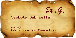 Szobota Gabriella névjegykártya