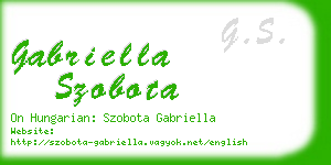 gabriella szobota business card